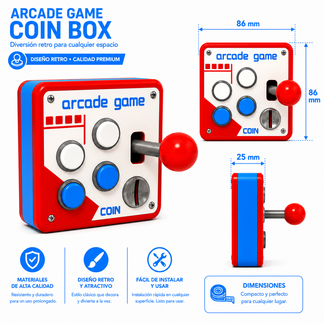 Cubierta Arcade Retro 3D Para Interruptor Luz